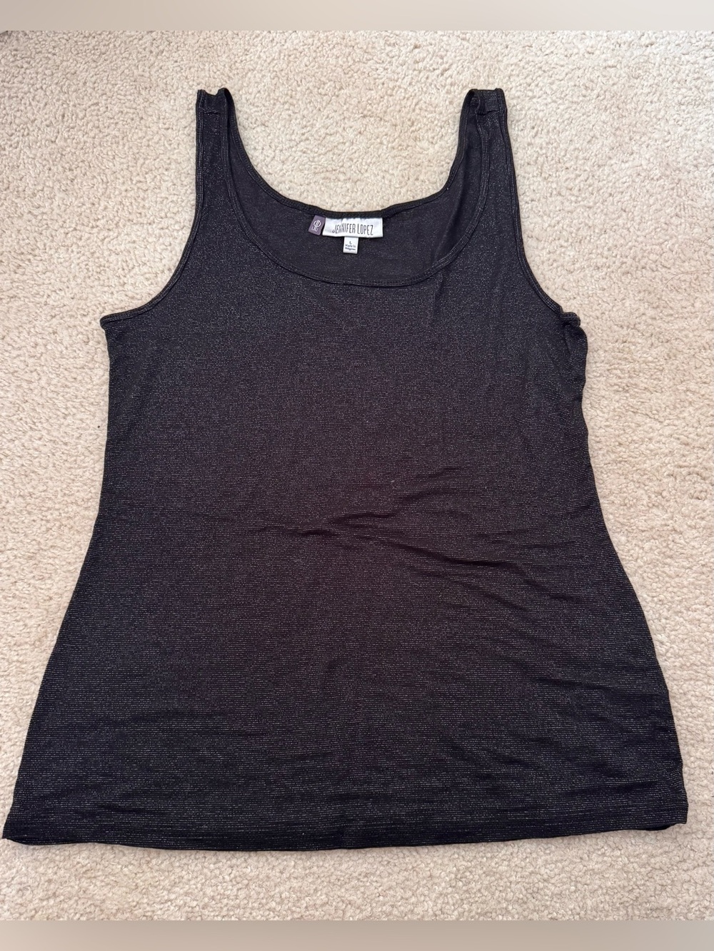 Jennifer Lopez Black Shimmer Tank Top size L